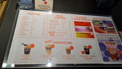 ป้ายราคาหรือสมุดเมนู