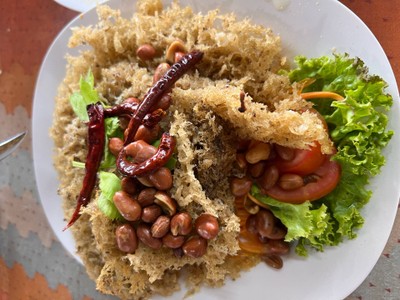 เนื้อปลากระพงฟู
