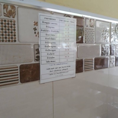 ป้ายราคาหรือสมุดเมนู