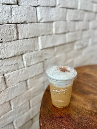 ☕️ Iced Cappuccino. (Price 65 Baht.)