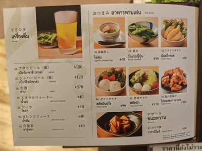 ป้ายราคาหรือสมุดเมนู