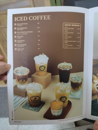 ป้ายราคาหรือสมุดเมนู