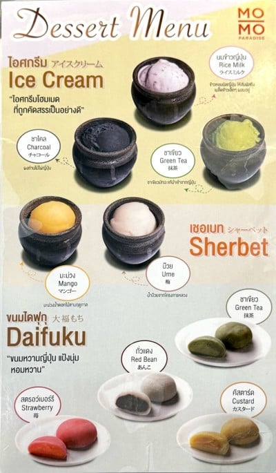 ป้ายราคาหรือสมุดเมนู