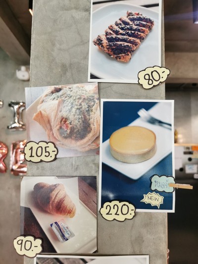 ป้ายราคาหรือสมุดเมนู