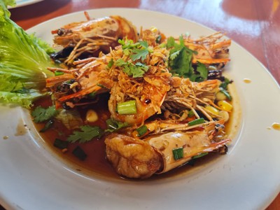 กุ้งผัดซอสมะขาม