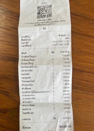 ป้ายราคาหรือสมุดเมนู