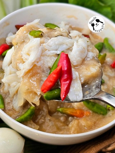 หลนปู และ ผักสด