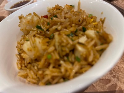 ข้าวผัดไข่ปลาซอสเอ็กซ์โอสไตล์เชฟแมน