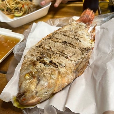 ปลาทับทิมเผา