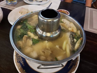 ต้มยำปลากระพงน้ำใส