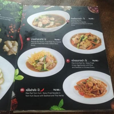 ป้ายราคาหรือสมุดเมนู