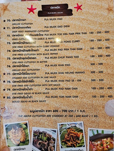 ป้ายราคาหรือสมุดเมนู