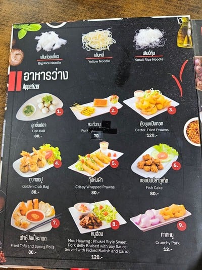 ป้ายราคาหรือสมุดเมนู