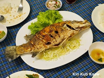 ปลากระพงทอดน้ำปลา