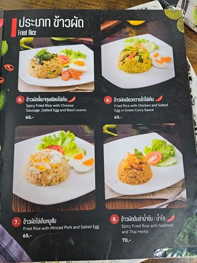 ป้ายราคาหรือสมุดเมนู