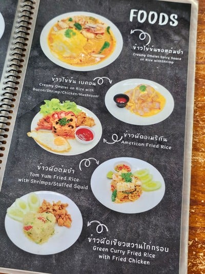 ป้ายราคาหรือสมุดเมนู