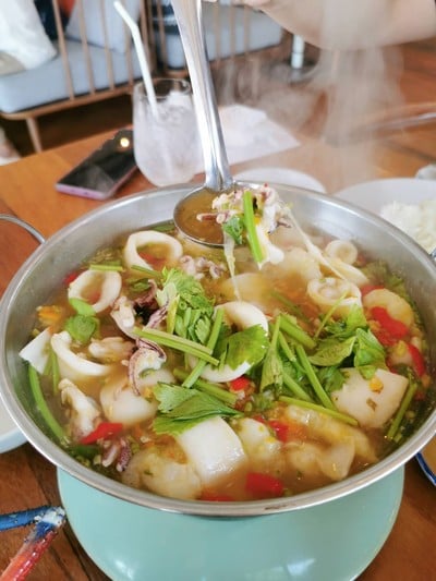 หมึกไข่นึ่งมะนาว