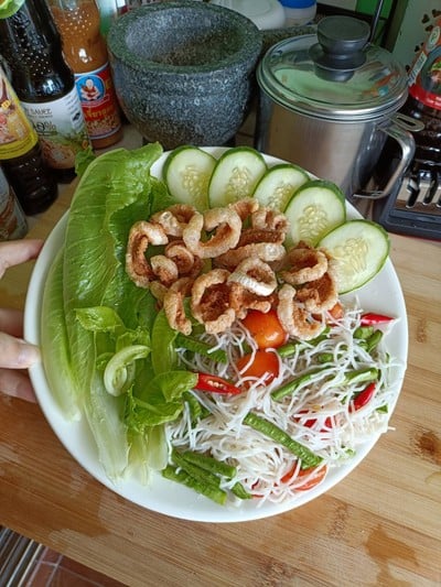 ตำเส้นขนมจีน