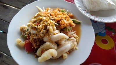 เมนูของร้าน ร้านเจ๊เงาะ แหลมฉบัง