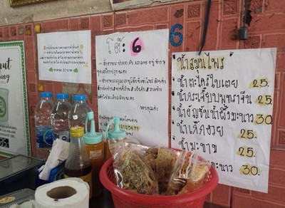 ป้ายราคาหรือสมุดเมนู