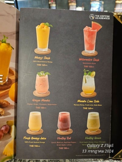 ป้ายราคาหรือสมุดเมนู