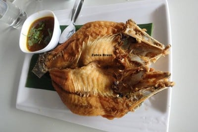 ปลากะพงราดพริกสด