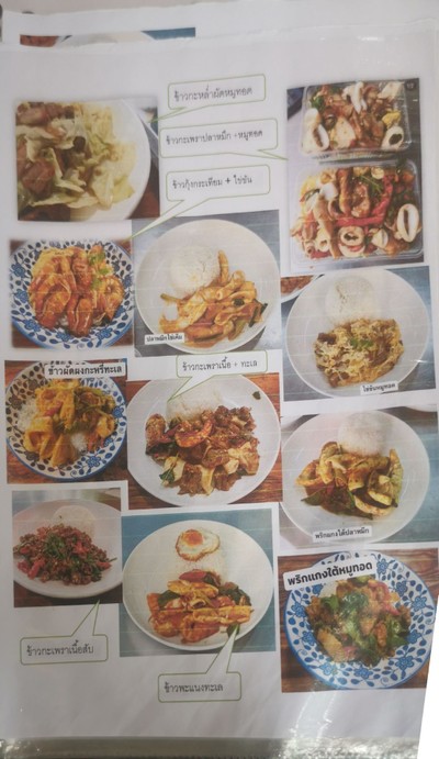 ป้ายราคาหรือสมุดเมนู