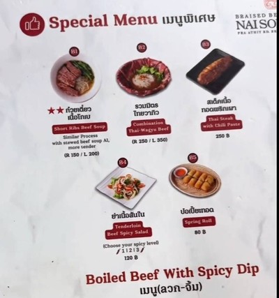 ป้ายราคาหรือสมุดเมนู