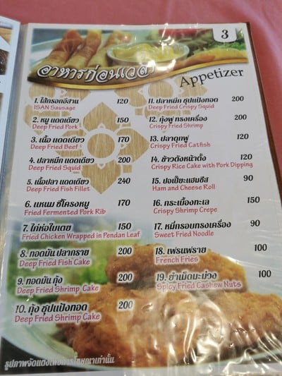 ป้ายราคาหรือสมุดเมนู