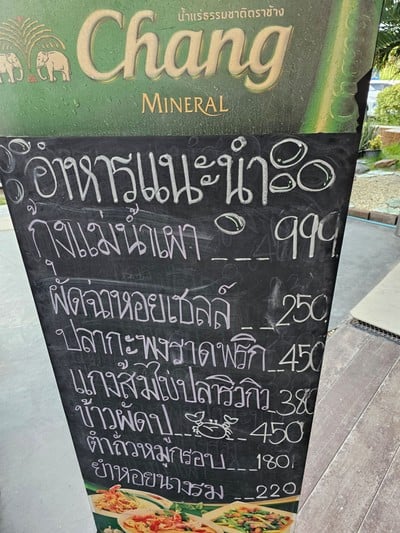 ป้ายราคาหรือสมุดเมนู