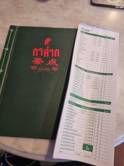 ป้ายราคาหรือสมุดเมนู