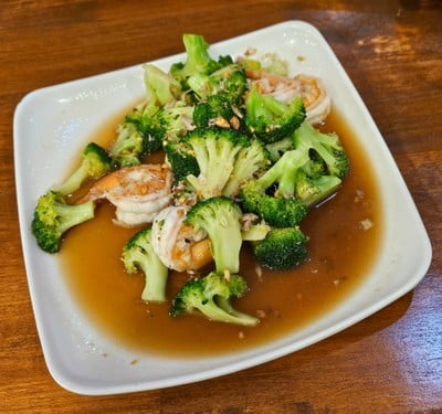 บล็อคโคลี่ผัดกุ้ง