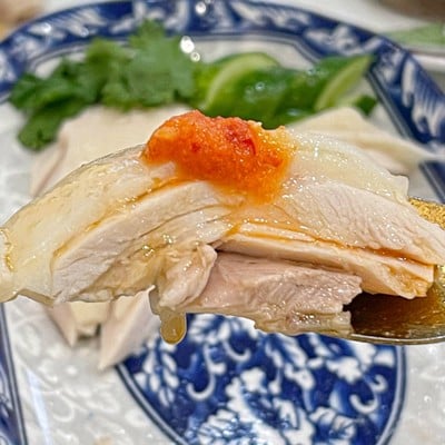 หมึกมันไก่ ข้าวมันไก่สไตล์สิงคโปร์ - เพรชบุรี 5  เพรชบุรีตัดใหม่