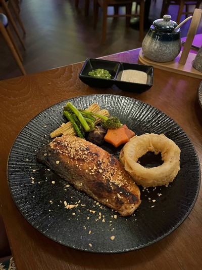 🐠 Grilled Salmon. (Price 288++ Baht.)