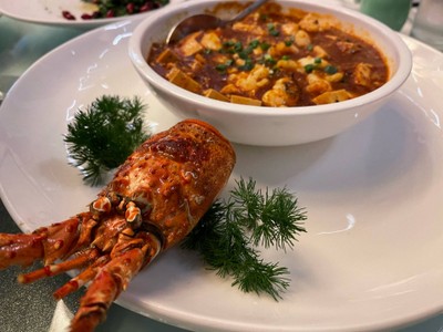 กุ้งมังกรเต้าหู้มาฟ่อ