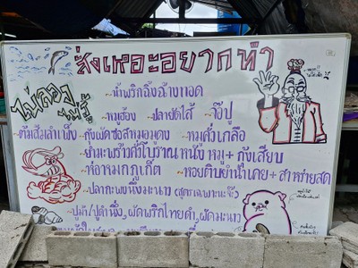 ป้ายราคาหรือสมุดเมนู