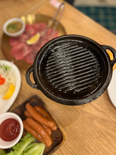 ลิ้นวัวย่างต้นหอมเกลือ