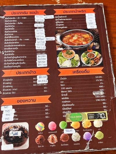 ป้ายราคาหรือสมุดเมนู