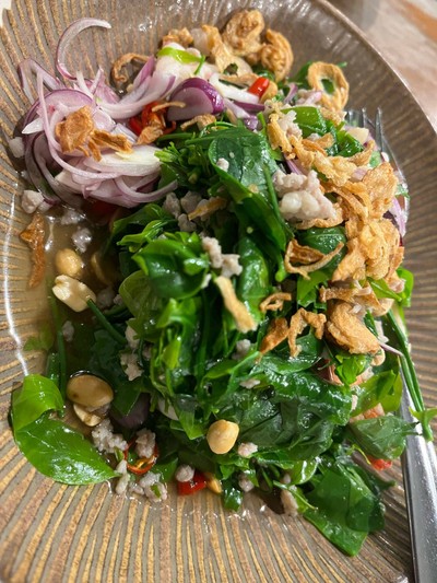 ยำผักหวานกุ้ง