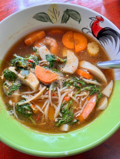 แกงเลียงเห็ดกุ้งสด