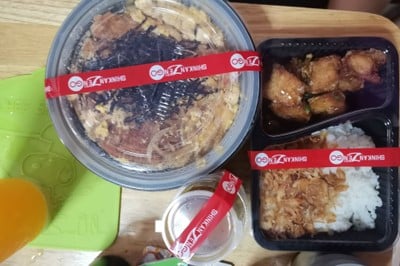 คัตสึด้งหมู กุ้งทอด + ข้าวไก่คาราเกะไข่ดอง