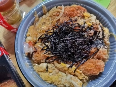 คัตสึด้งหมู กุ้งทอด