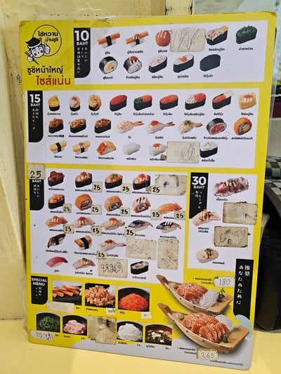 ป้ายราคาหรือสมุดเมนู