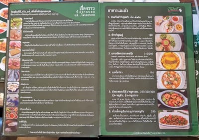 ป้ายราคาหรือสมุดเมนู