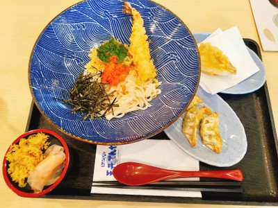 เซ็ต Gomadore Zaru Udon Ebi Tempura + Gyoza