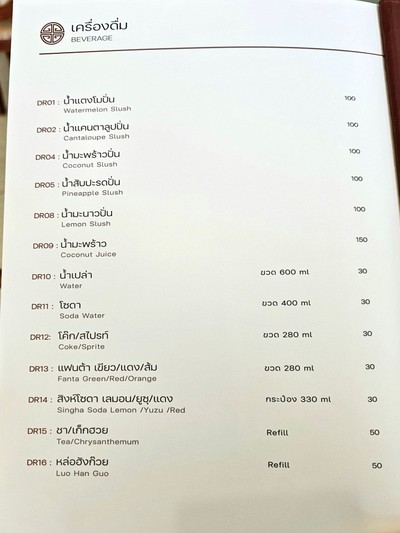 ป้ายราคาหรือสมุดเมนู