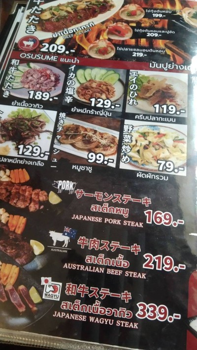 ป้ายราคาหรือสมุดเมนู