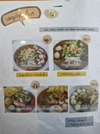 ป้ายราคาหรือสมุดเมนู