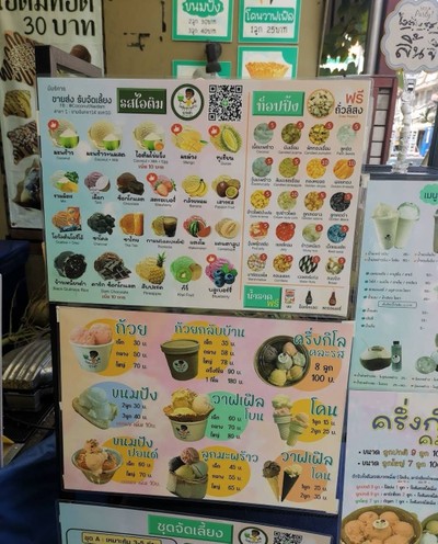 ป้ายราคาหรือสมุดเมนู