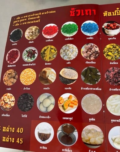 ป้ายราคาหรือสมุดเมนู